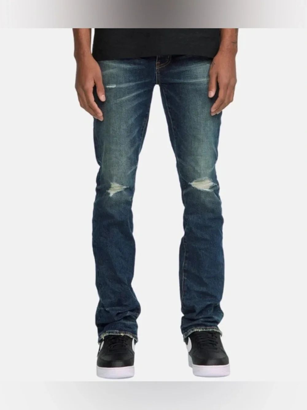 PURPLE BRAND men’s VINTAGE DARK INDIGO AGED JEAN (DARK INDIGO) • Sz 36